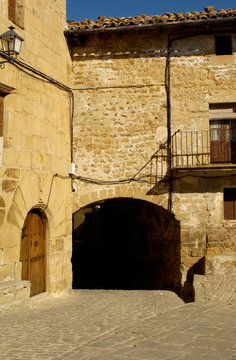 Inside the village, Ujue, Navarra, Spain