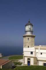 Fototapeta na wymiar lighthouse at Matxitxako Cape, Bermeo, Vizcaya,Basque Country,Sp