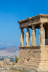Obraz premium Caryatids, Erechtheum temple on the Acropolis