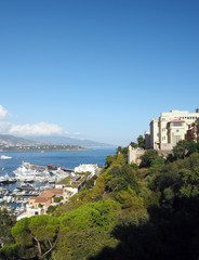 panoramic view  harbor port Monte Carlo Monaco Europe
