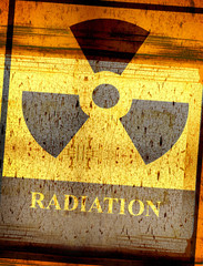grunge radiation symbol sign