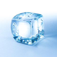 ice cubes on white background