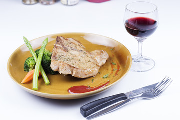 T-bone pork steak