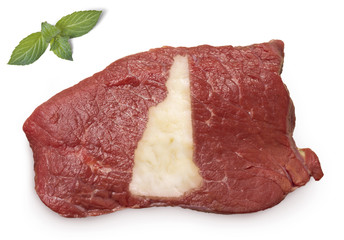 Roast beef meat and fat shaped as New Hampshire.(series)