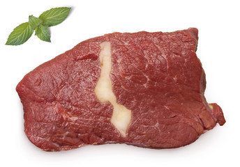 Roast beef meat and fat shaped as Malawi.(series)