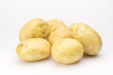 potato isolated on white background close up