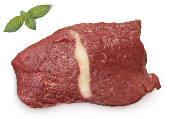 Roast beef meat and fat shaped as Togo.(series)