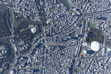 九段下上空／真俯瞰空撮