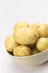potato isolated on white background close up