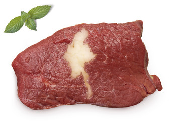 Roast beef meat and fat shaped as Burma.(series)