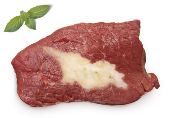 Roast beef meat and fat shaped as Georgia.(series)