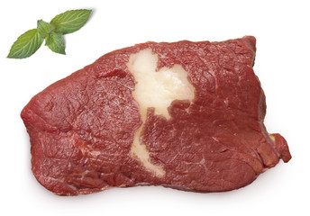 Roast beef meat and fat shaped as Thailand.(series)