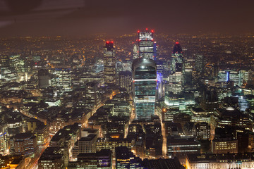 Windows of Skyscraper Business Office, Corporate building in London