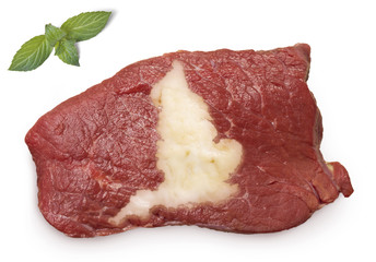 Roast beef meat and fat shaped as England.(series)