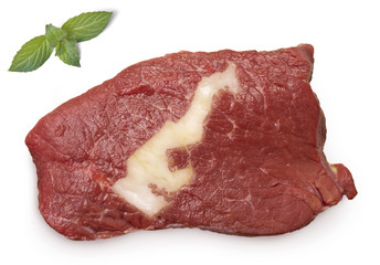 Roast beef meat and fat shaped as Monaco.(series)