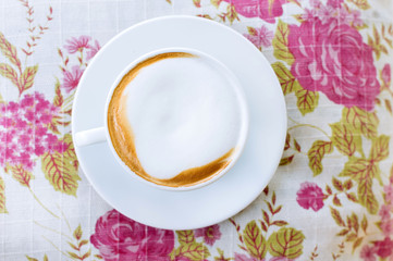 Cappuccino and milk foam