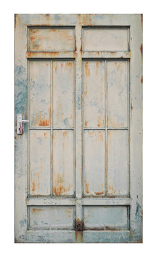 old zinc door,rusty corrugated iron metal