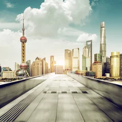 Poster skyline van shanghai © gui yong nian
