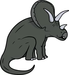 Foto op Canvas Triceratop cartoon Illustration © indomercy