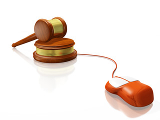 Gavel Mallet and Computer Mouse