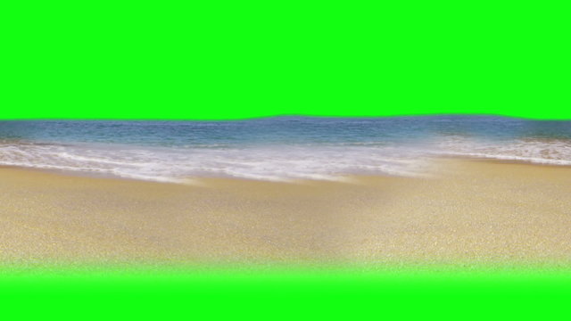 Seamless beach with green screen loop