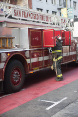 Fire Fighter on duty