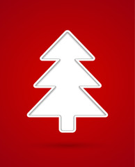 Fototapeta premium Cut out christmas tree