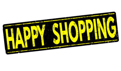 Happy shopping stamp
