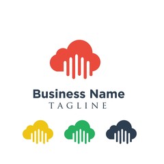 Cloud logo icon vector