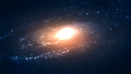 Fototapeta premium High resolution Incredibly beautiful spiral galaxy somewhere in