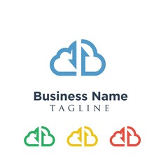 Cloud logo icon vector