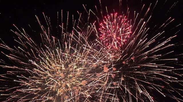 Patriotic fireworks 4th july beautiful 4K 092