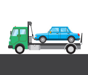Tow truck with car picture