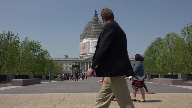 Washington DC Nations Capitol Building walk security fast 4K 023