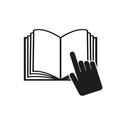 The open book icon. Manual and tutorial, instruction symbol. Flat