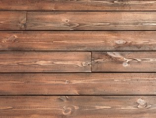 Dark wood deck