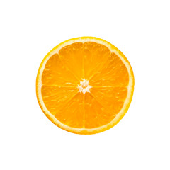 Orange slice on white background