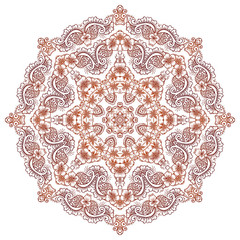 Circular floral ornament Mehndi Henna Tattoo Mandala, Yantra