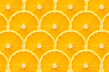 Orange slice on white background
