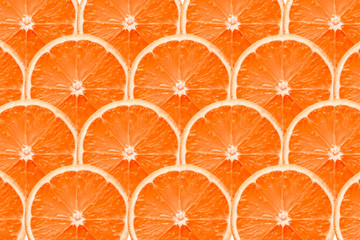 Orange slice on white background