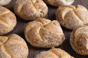 Multigrain rolls, Kaiser buns 