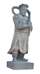 Chinese warrior stone statue at Matchimawas temple at Songkhla,