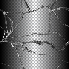 Realistic broken glass illustration 