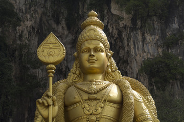 Statue of hindu god Muragan at Batu caves, Kuala-Lumpur