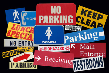 sign collection collage/montage