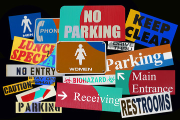 Fototapeta premium public street sign collection 