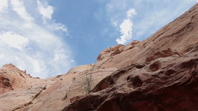 Slot canyon Utah desert looking up at sky HD 1562