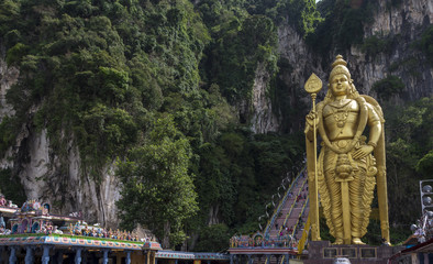 Statue of hindu god Muragan at Batu caves, Kuala-Lumpur