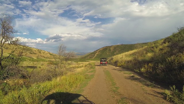 Trail ride 4x4 RZR with friends mountain dirt road HD 0044