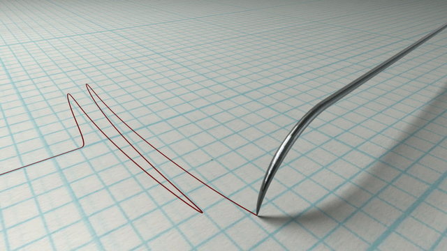 lie detector animated light perspective upper